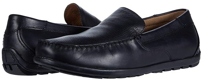 Sportster Moc Toe Venetian Driver (Black Smooth) Men's Shoes