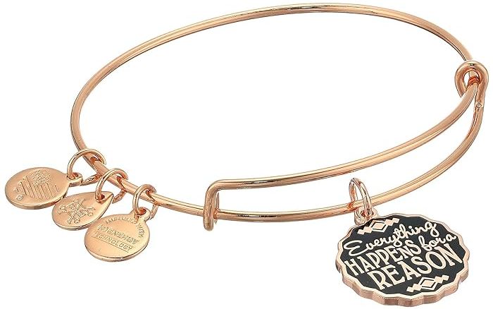 Words Are Powerful Everything Happens for A Reason Bangle Bracelet (Shiny Rose Gold) Bracelet