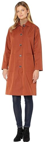 Water Resistant Raincoat (Dark Tumeric Orange) Women's Coat