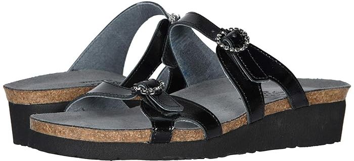 Kate (Black Luster Leather) Women's Sandals