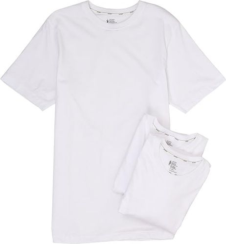 Cotton Slim Fit Crew Neck T-Shirt 3-Pack (White) Men's T Shirt