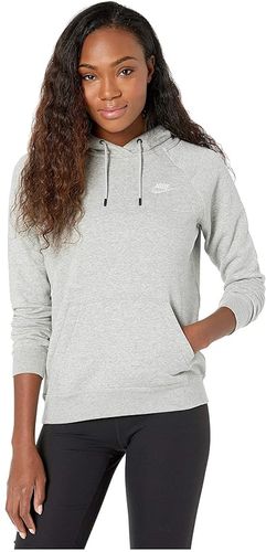 NSW Essential Hoodie Pullover Fleece (Dark Grey Heather/White) Women's Sweatshirt