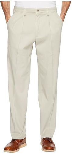 Easy Khaki D3 Classic Fit Pleated Pants (Cloud) Men's Clothing