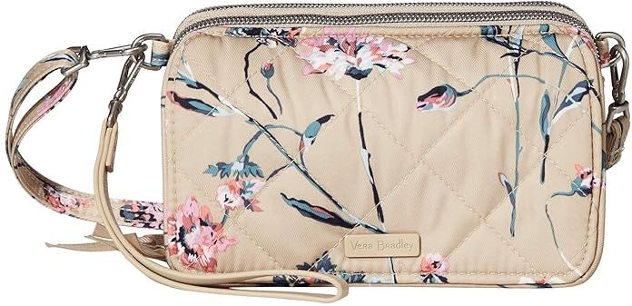 Performance Twill RFID All-In-One Crossbody (Strawflowers) Handbags