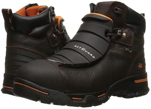 Endurance 6 External Met Guard Steel Toe (Brown Full Grain Leather) Men's Work Lace-up Boots