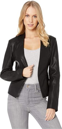 Faux Leather Open Blazer in Mean Streets (Mean Streets) Women's Jacket