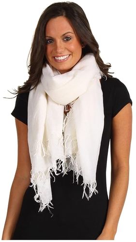 Cashmere and Silk Scarf (Eggshell) Scarves