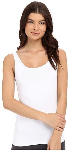 Delicious Long Line Low Back Tank Top (White) Women's Sleeveless