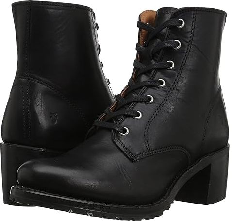 Sabrina 6G Lace Up (Black Oil Tanned Full Grain) Women's Lace-up Boots