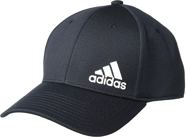 Release II Stretch Fit Structured Cap (Black/White) Baseball Caps