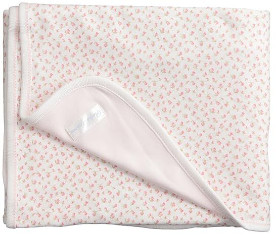 Floral-Print Cotton Blanket (White Multi Floral/White) Blankets