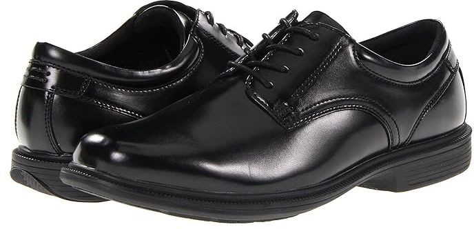 Baker Street Plain Toe Oxford with KORE Slip Resistant Walking Comfort Technology (Black) Men's Plain Toe Shoes