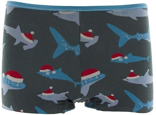 Boyshorts Underwear (Pewter Santa Sharks) Women's Underwear