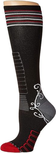 Ski Light Silver (Black/Red) Women's Crew Cut Socks Shoes