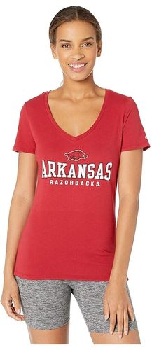 Arkansas Razorbacks University V-Neck Tee (Cardinal 2) Women's T Shirt