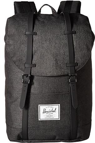 Retreat (Black Crosshatch/Black Rubber) Backpack Bags