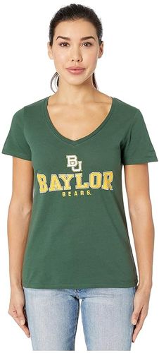 Baylor Bears University V-Neck Tee (Dark Green 2) Women's T Shirt