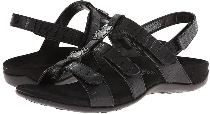 Amber (Black Croco) Women's Sandals