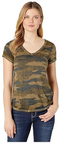 Camo Burnout Tee (Green Multi) Women's T Shirt