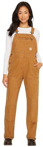 Crawford Double Front Bib Overalls (Carhartt Brown) Women's Clothing