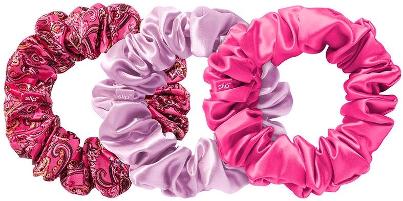 Slip X Alice + Olivia Pure Silk Large Scrunchies - Spring Rose  Elastico Capelli