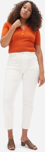 Curvy Cheeky Straight Jean by Everlane in Bone, Size 35