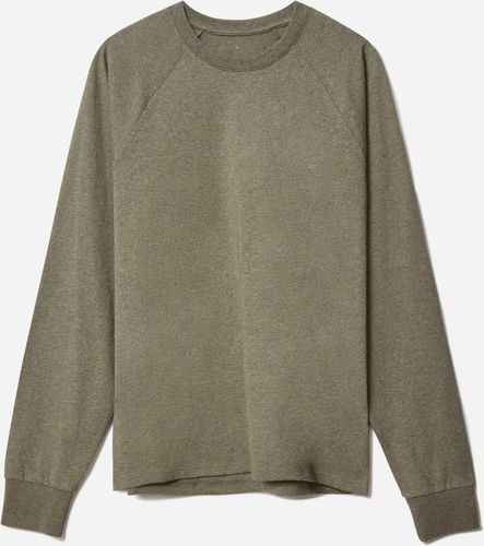 Premium-Weight Long-Sleeve Crew T-Shirt by Everlane in Heathered Green, Size XXL