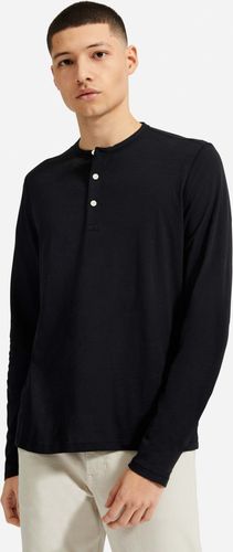 Air Henley Long-Sleeve T-Shirt by Everlane in Black, Size XS