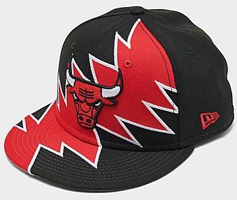 Chicago Bulls NBA 9FIFTY Snapback Hat in Black/Black Polyester