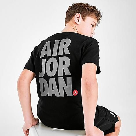 Jordan Boys' Jumpman Air Stack Graphic T-Shirt in Black/Black Size Small Knit