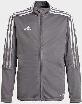 Kids' Tiro 21 Track Jacket in Grey/Team Grey Size Large Polyester/Knit