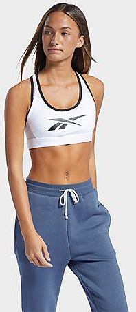Lux Racer Medium-Support Sports Bra in White/White Size X-Small