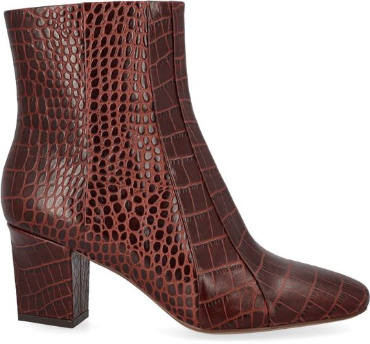 Ankle Boots - Veronica Beard - In Burgundy Leather