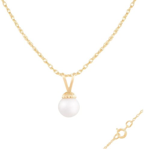 Splendid Pearls 14K Yellow Gold 7-7.5mm Freshwater Pearl Pendant Necklace at Nordstrom Rack