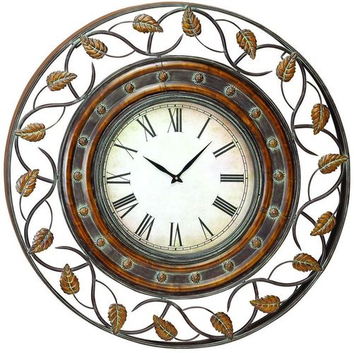 Willow Row Metal Leaf Wall Clock at Nordstrom Rack