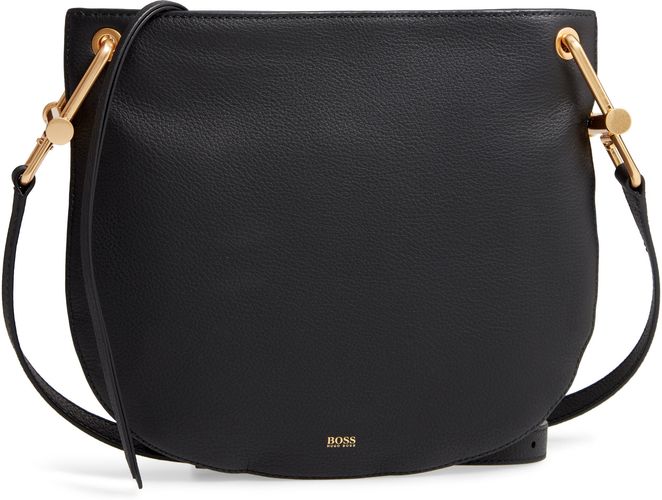 Kristin Leather Crossbody Bag - Black