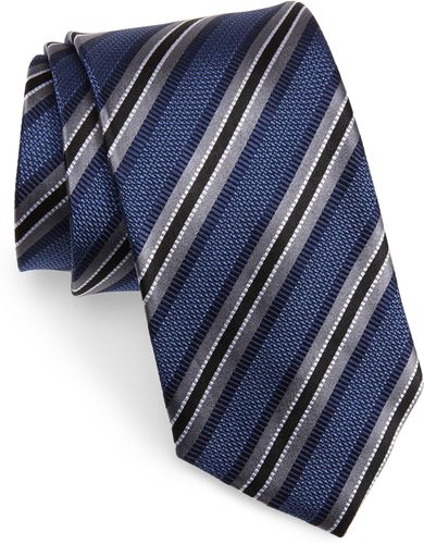 Stripe Silk X-Long Tie