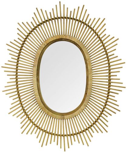 Stratton Home Light Brown Kelly Bamboo Oval Wall Mirror at Nordstrom Rack