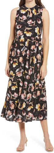 Caslon Floral High Neck Sleeveless Maxi Dress