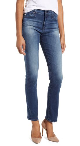 Mari High Waist Ankle Slim Straight Leg Jeans