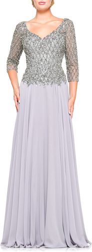 MARSONI BY COLORS Embellished Chiffon A-Line Gown at Nordstrom Rack