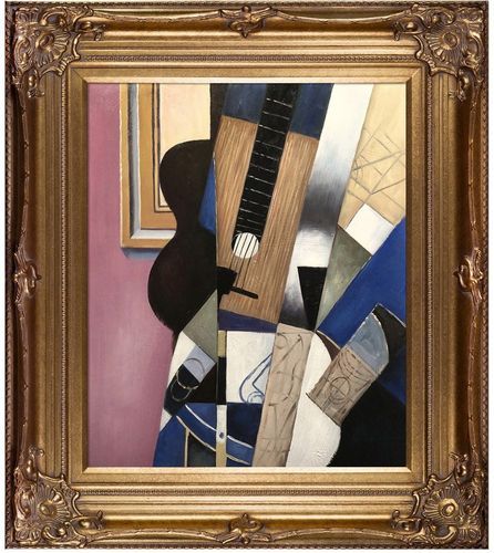 Overstock Art Guitar and Pipe - Framed Oil Reproduction of an Original Painting by Juan Gris at Nordstrom Rack