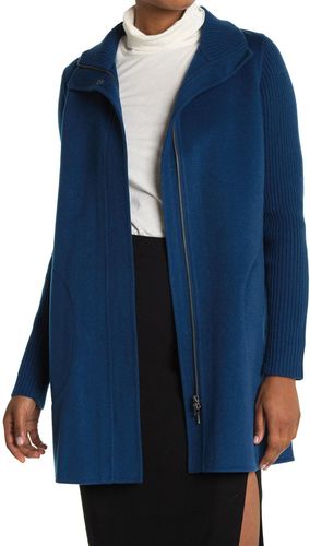 Kinross Rib Sleeve Zip Mock Coat at Nordstrom Rack