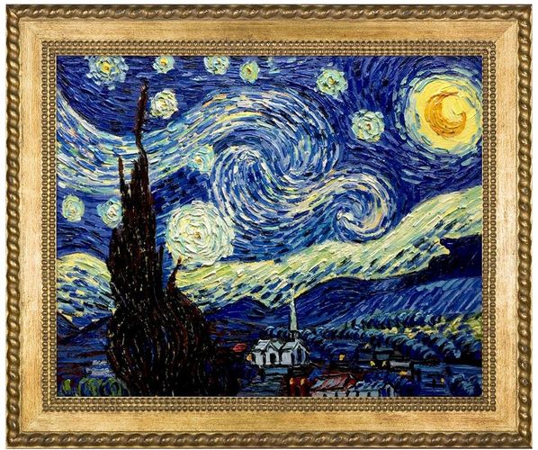Overstock Art Starry Night with Verona Gold Braid Frame - 20.75" x 24.75" at Nordstrom Rack