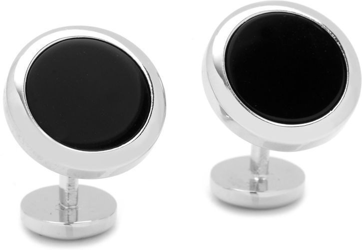 Double-Sided Mother-Of-Pearl & Onyx Cuff Links