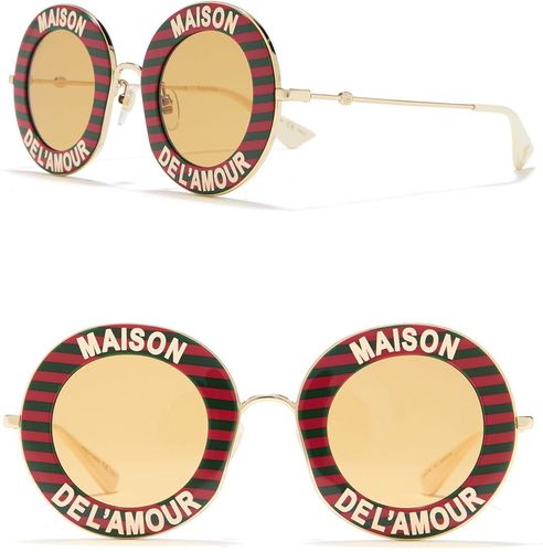 GUCCI Maison Del'Amour 44mm Round Sunglasses at Nordstrom Rack