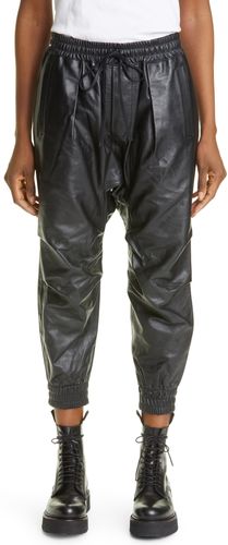 Leather Crop Harem Pants