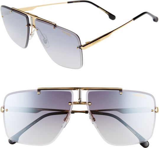 64mm Navigator Sunglasses - Gold Black