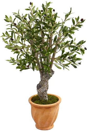 NEARLY NATURAL Green 3ft. Olive Artificial Tree in Terracotta Planter at Nordstrom Rack