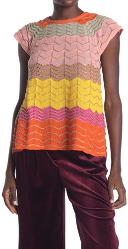 M Missoni Colorblock Print Cap Sleeve Top at Nordstrom Rack